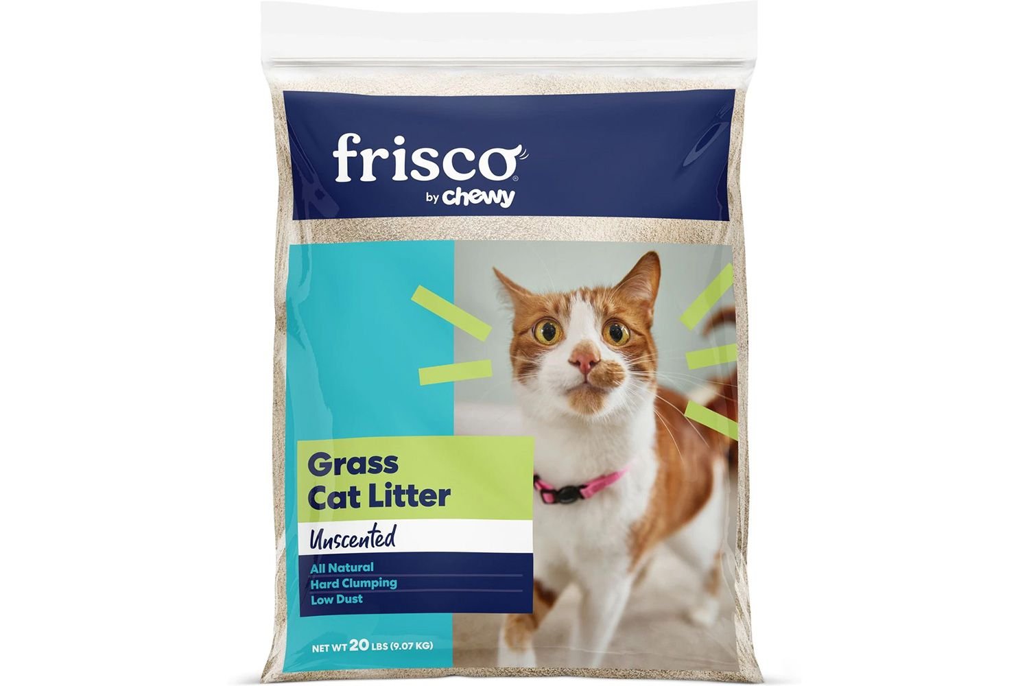 Frisco Natural Unscented Clumping Grass Cat Litter 