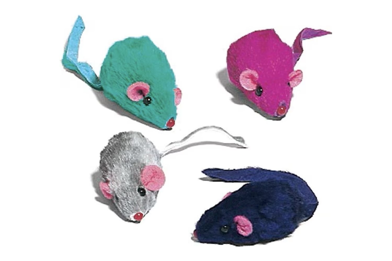 Ethical Spot Rainbow Plush Rattling Mice Cat Toy with Catnip