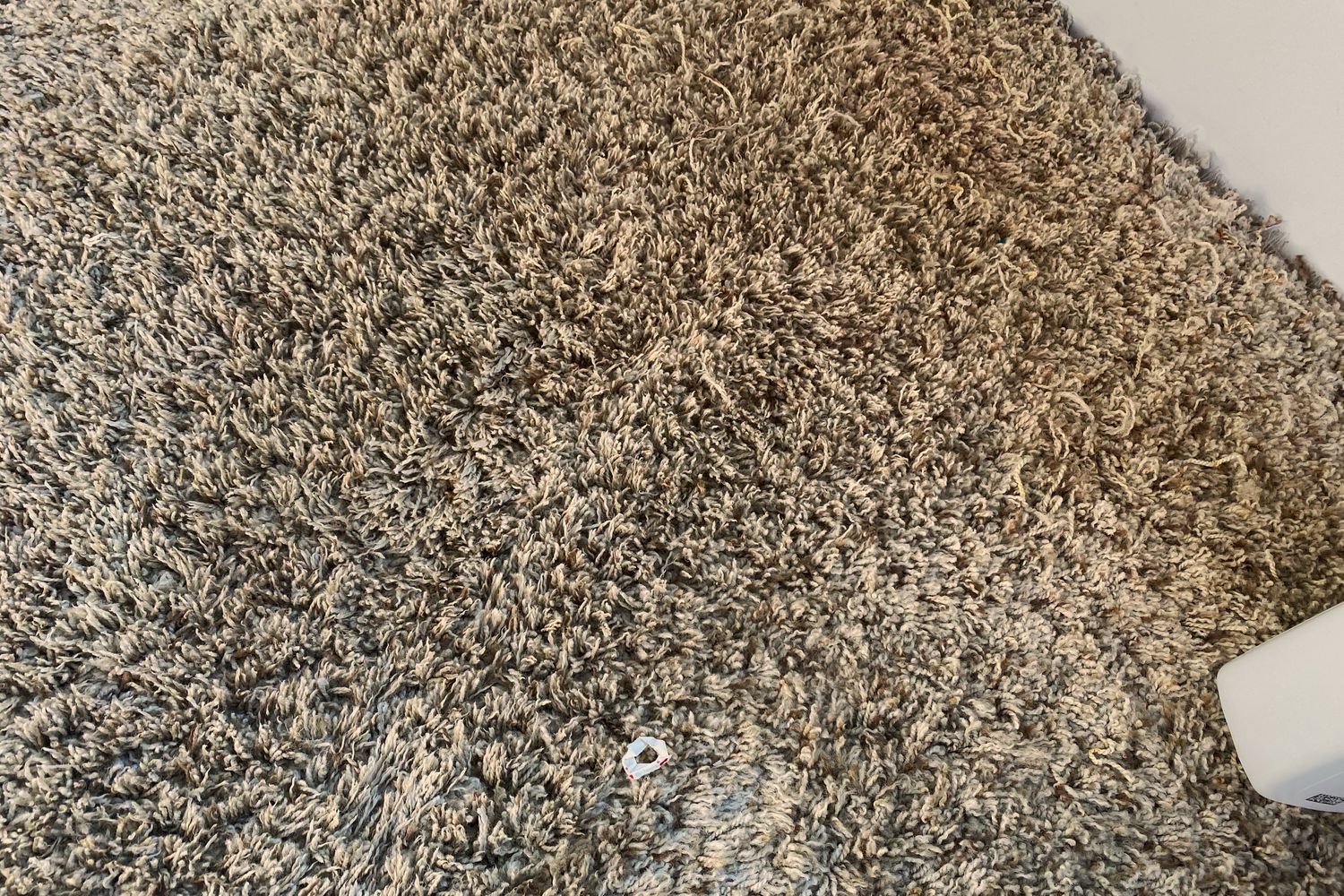 Closeup of a fluffy carpet