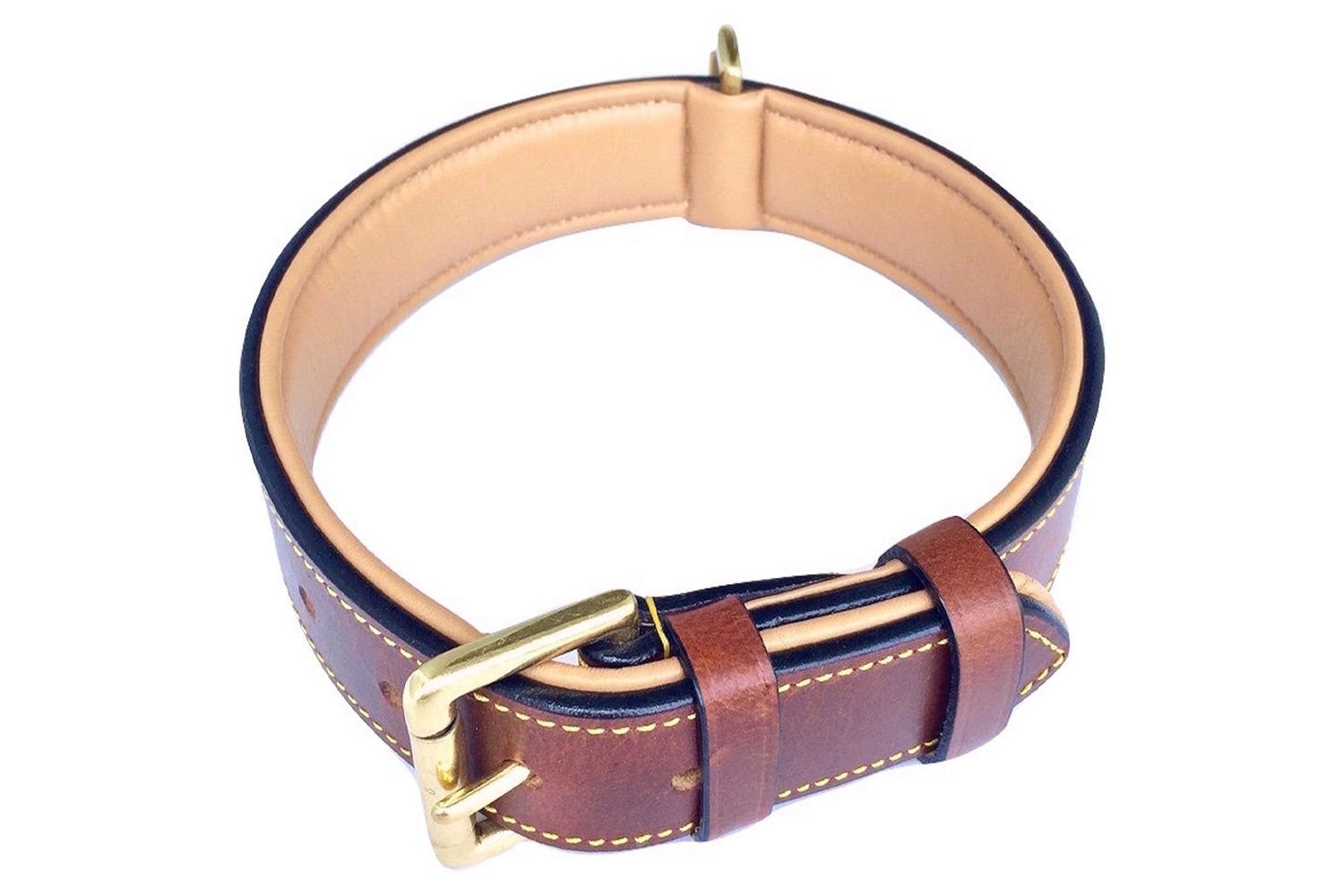 Soft Touch Collars Leather Padded Dog Collar
