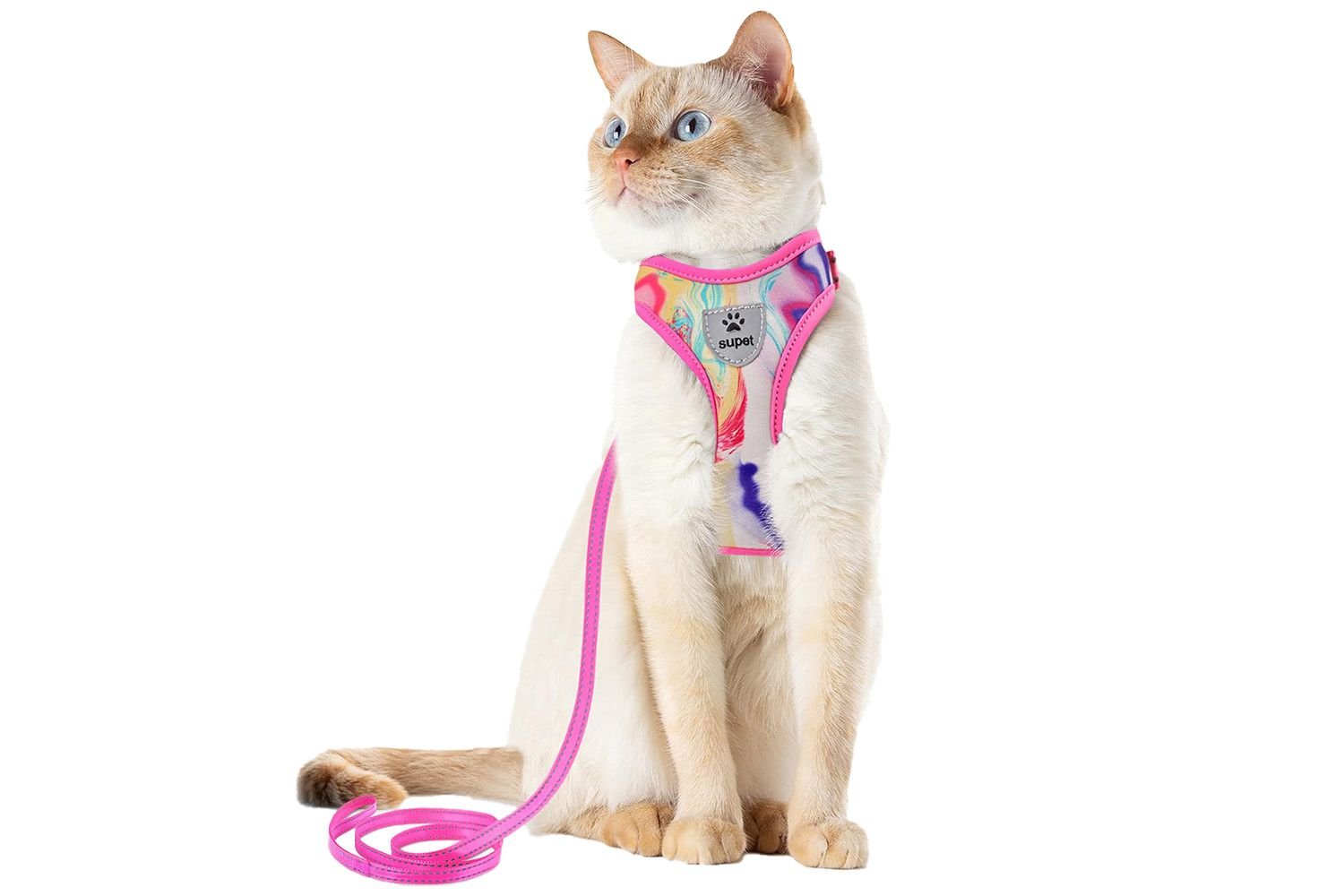 Supet Cat Harness and Leash with Reflective Trim
