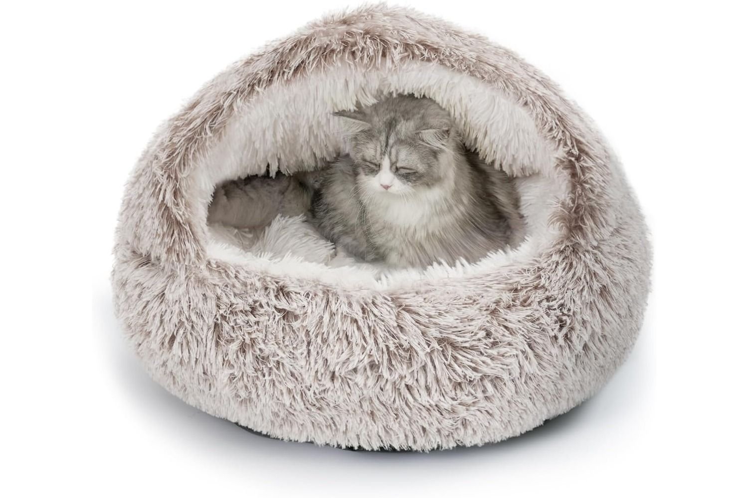Catism Plush Hooded Cat Bed & Calming Cave