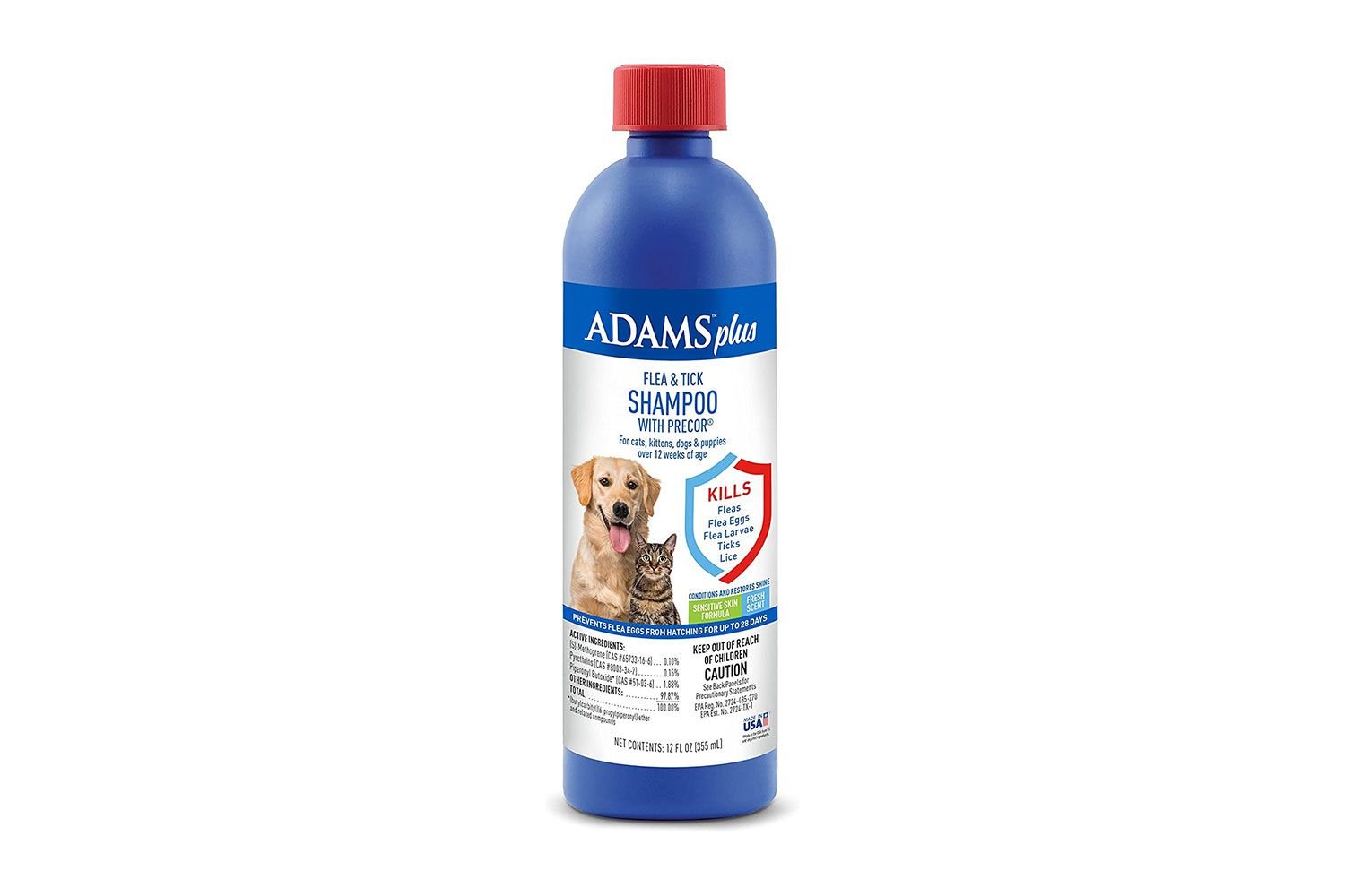 Adams Plus Flea & Tick Shampoo with Precor