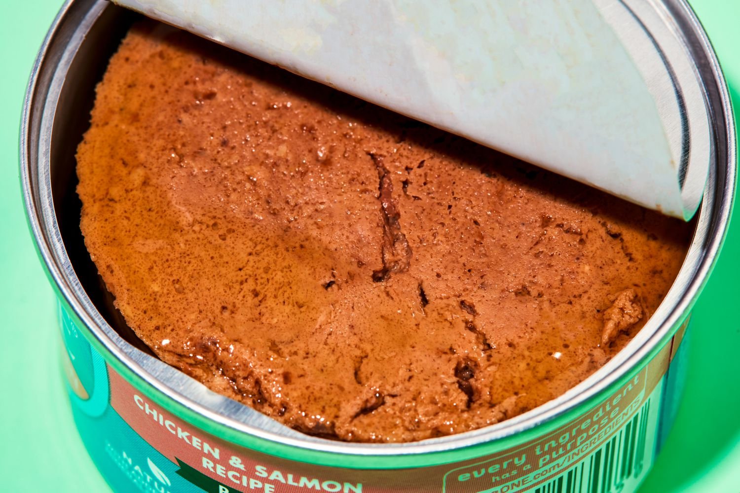 A close up of an open can of Purina ONE Healthy Kitten Wet Food