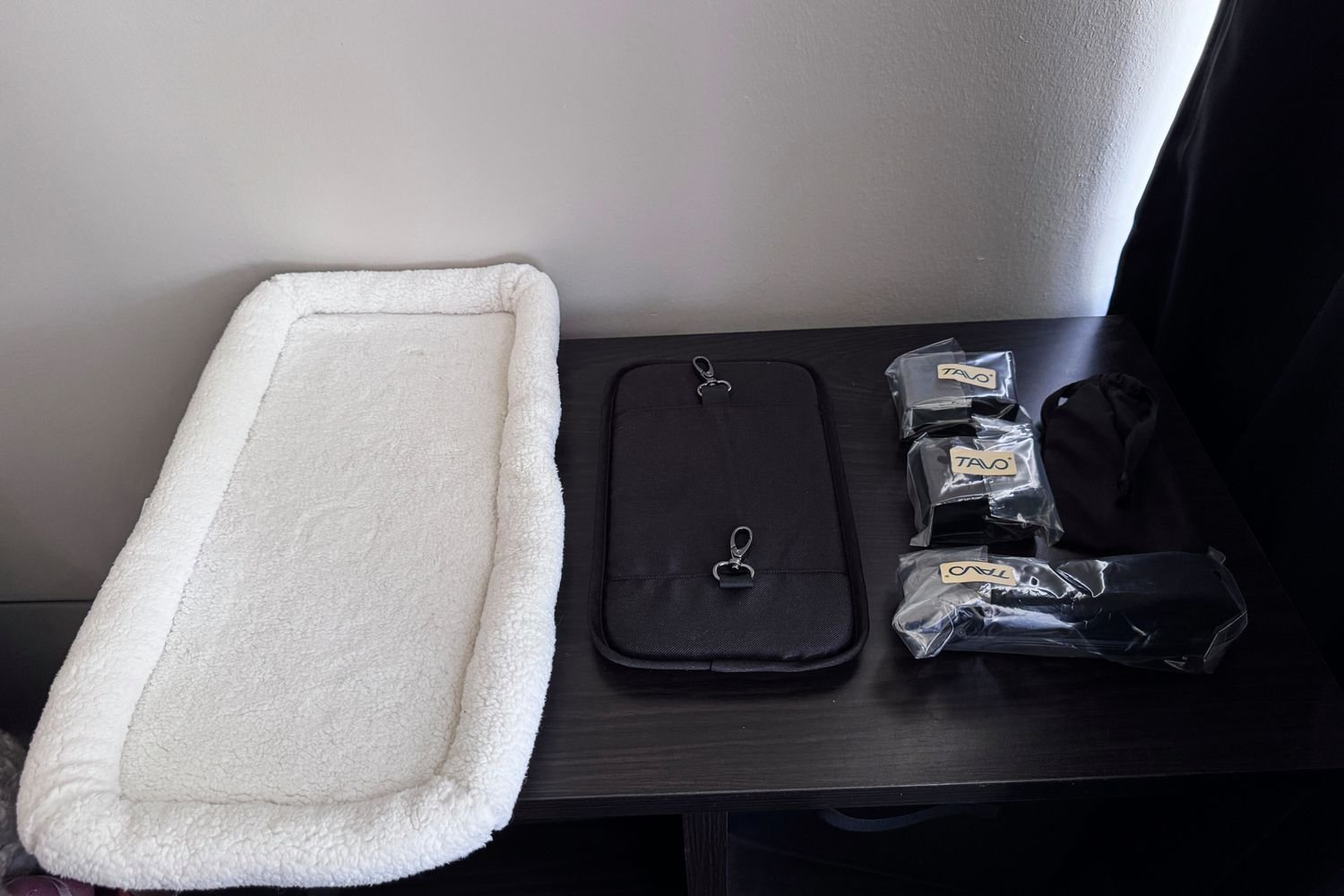 The Tavo Dupree Carry-On Pet Car Seat cover placed on the desk